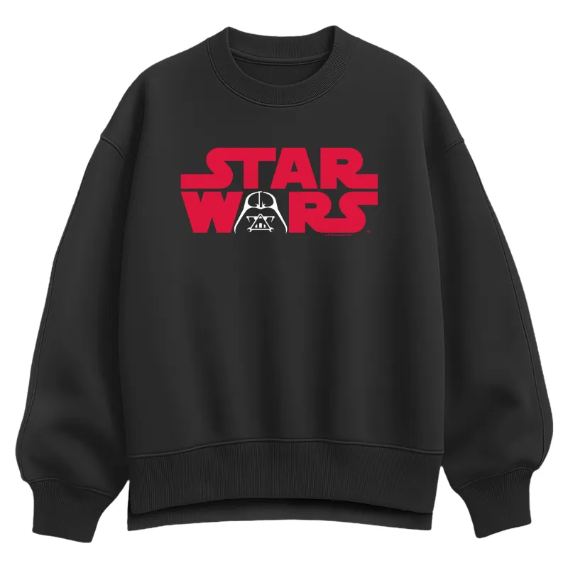 Star Wars - SW Vader Logo - Women's Oversized Fleece Crew Sweatshirt made by Star Wars