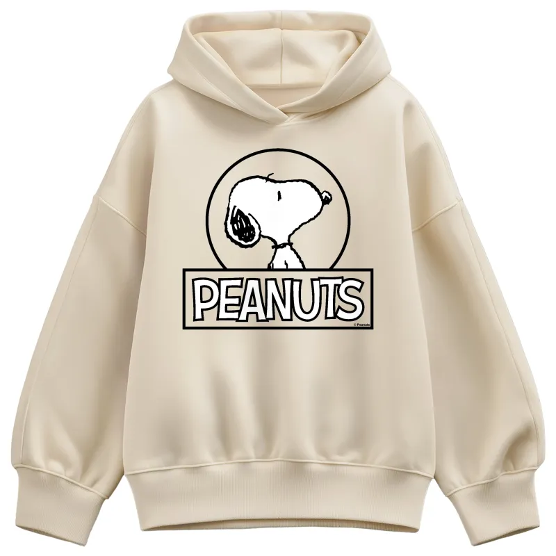 Peanuts - Snoopy Circle - Women's Oversized Fleece Hoodie Sweatshirt sold by Zulily