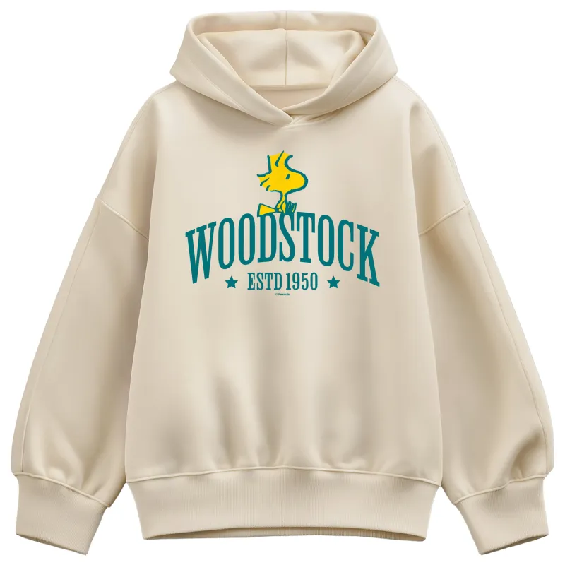 Peanuts - Woodstock Collegiate - Women's Oversized Fleece Hoodie Sweatshirt sold by Zulily