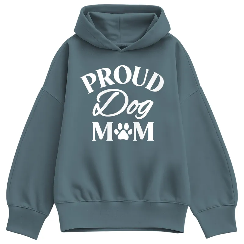 Instant Message - Proud Dog Mom - Women's Oversized Fleece Hoodie Sweatshirt made by Zulily