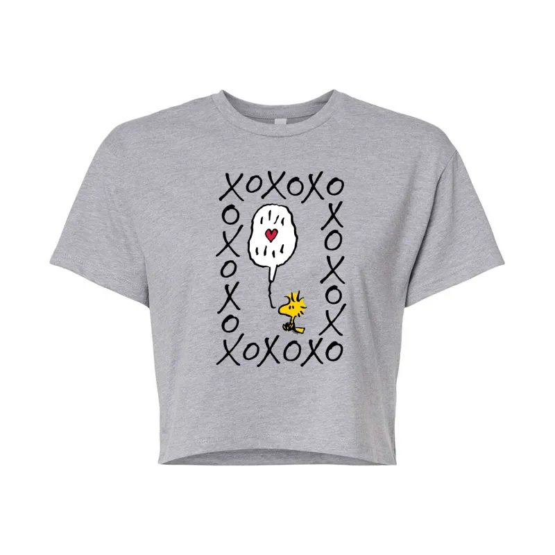 Peanuts - Woodstock XOXO - Juniors Cropped Graphic T-Shirt sold by Zulily