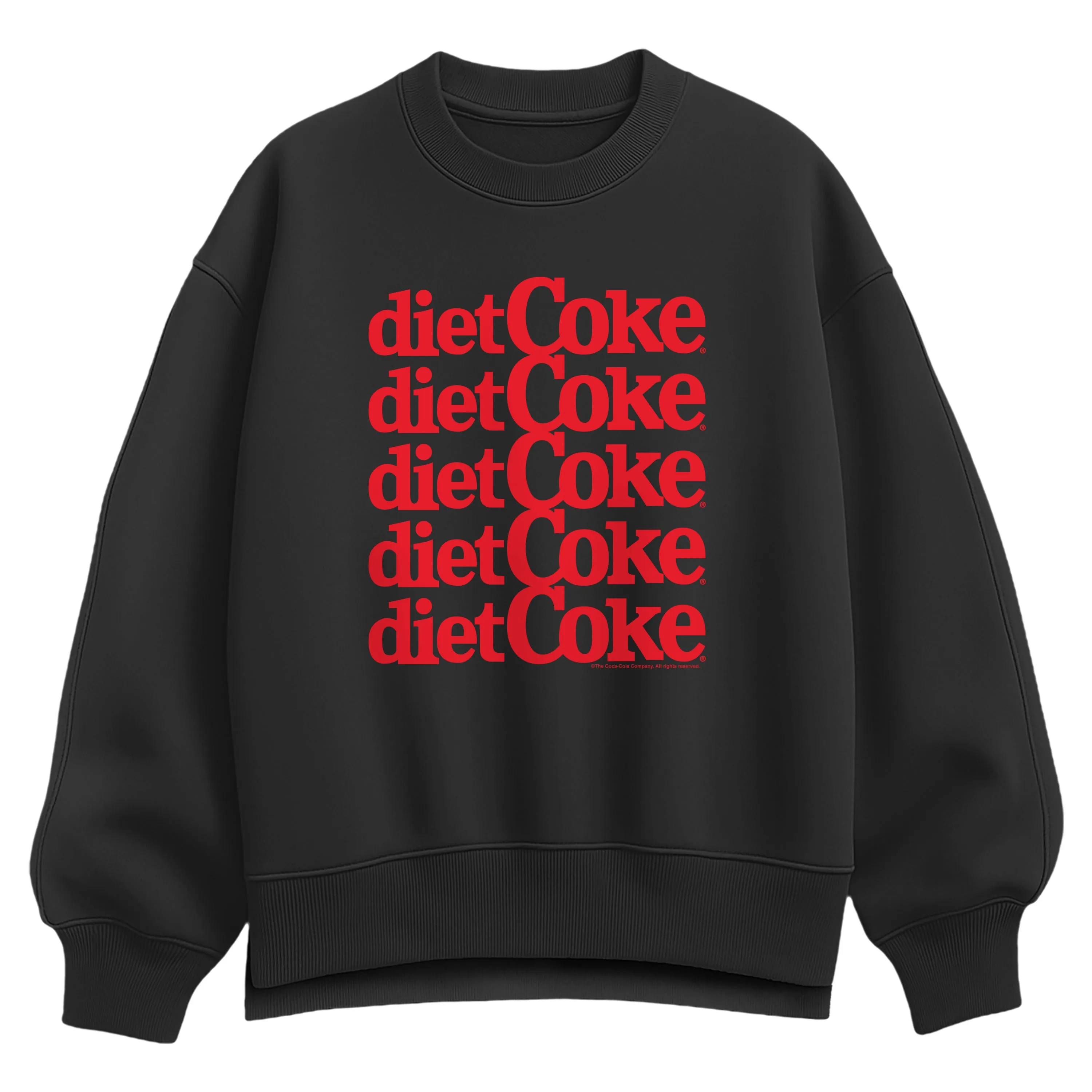 Coca-Cola - Diet Coke Stacked - Ladies Oversized Fleece Crew Sweatshirt sold by Zulily product image thumbnail 2
