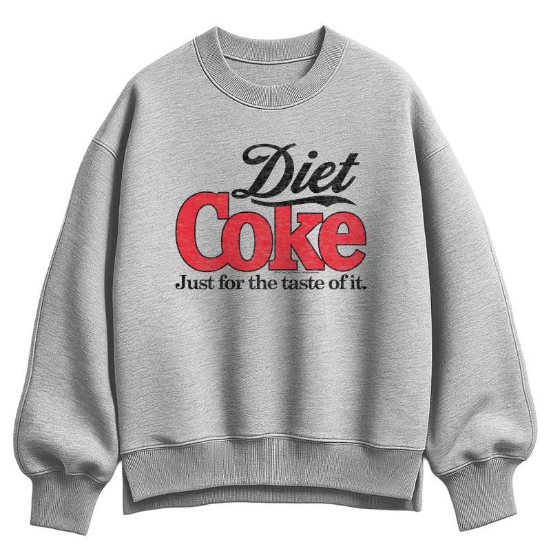 Coca-Cola - Diet Coke Retro Logo - Ladies Oversized Fleece Crew Sweatshirt sold by Zulily