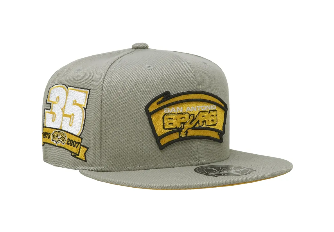 Men's Mitchell & Ness NBA Sunny Gray Fitted Hwc Spurs sold by Zulily