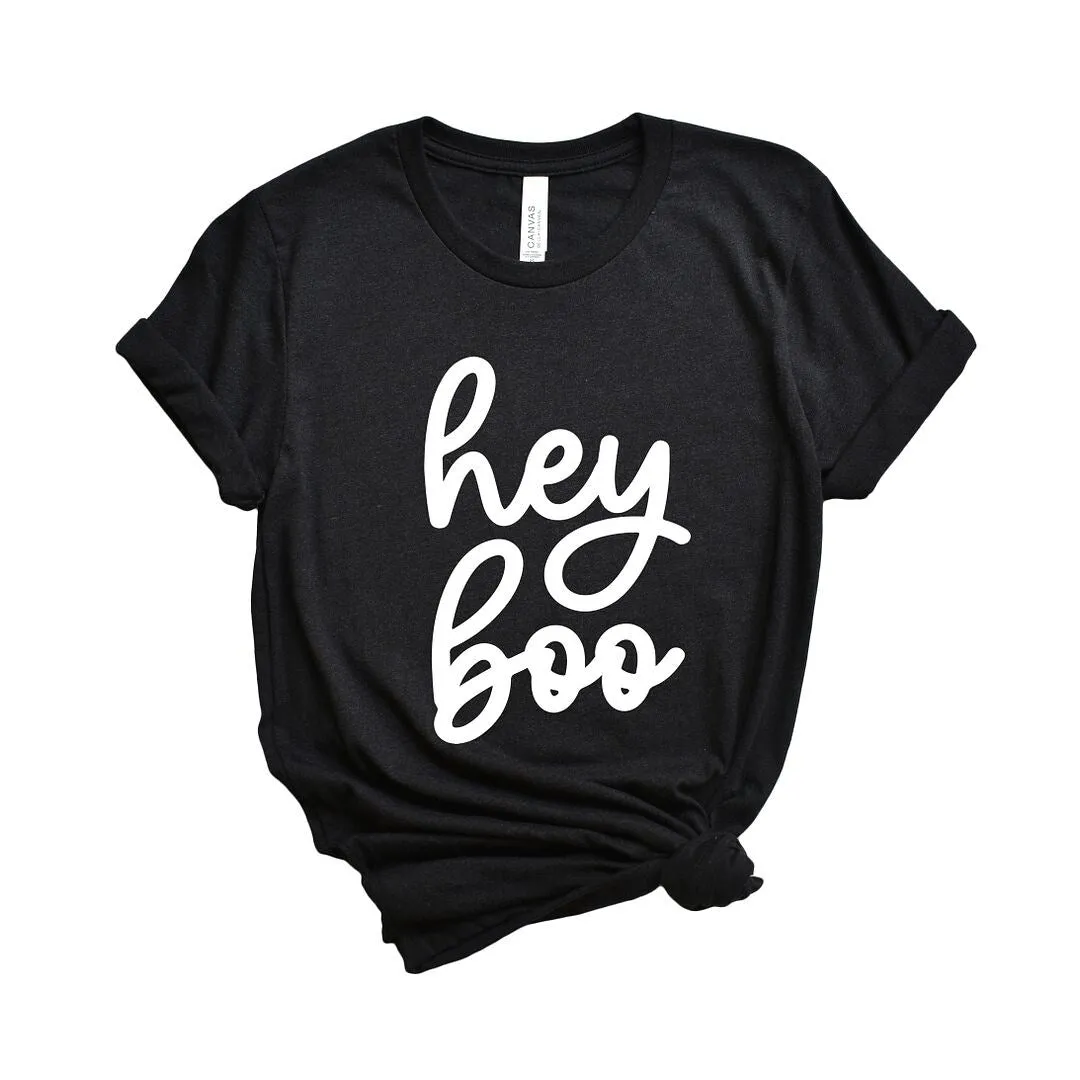 Hey Boo Cursive Short Sleeve Tee sold by Zulily product image thumbnail 2