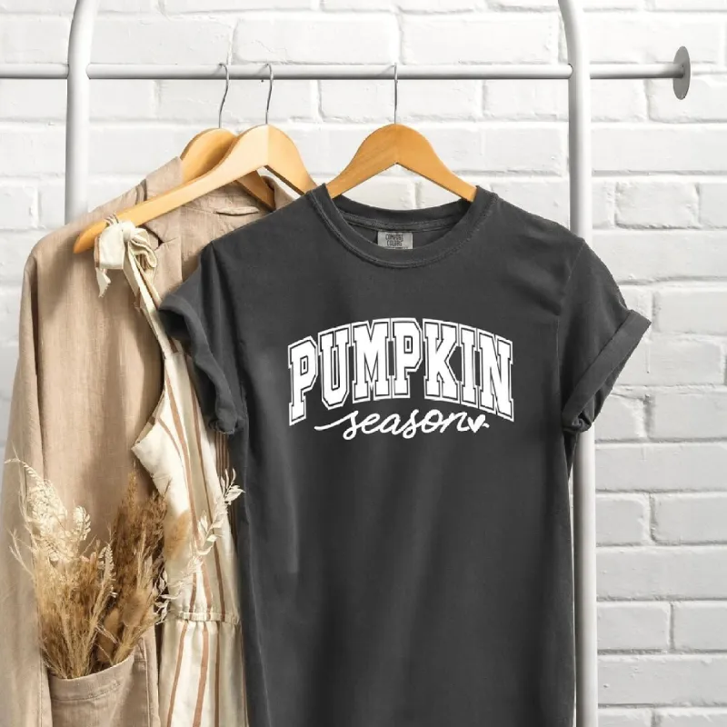 Pumpkin Season Bold Garment Dyed Tee sold by Zulily