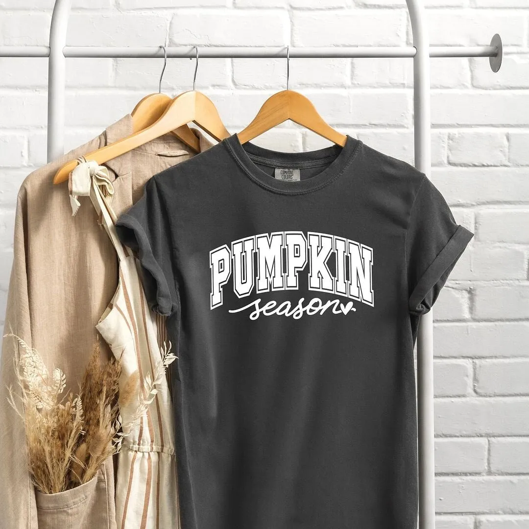 Pumpkin Season Bold Garment Dyed Tee sold by Zulily