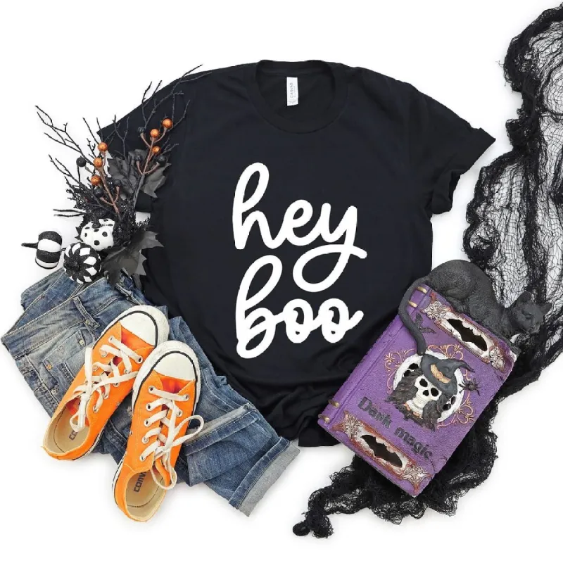 Hey Boo Cursive Short Sleeve Tee sold by Zulily