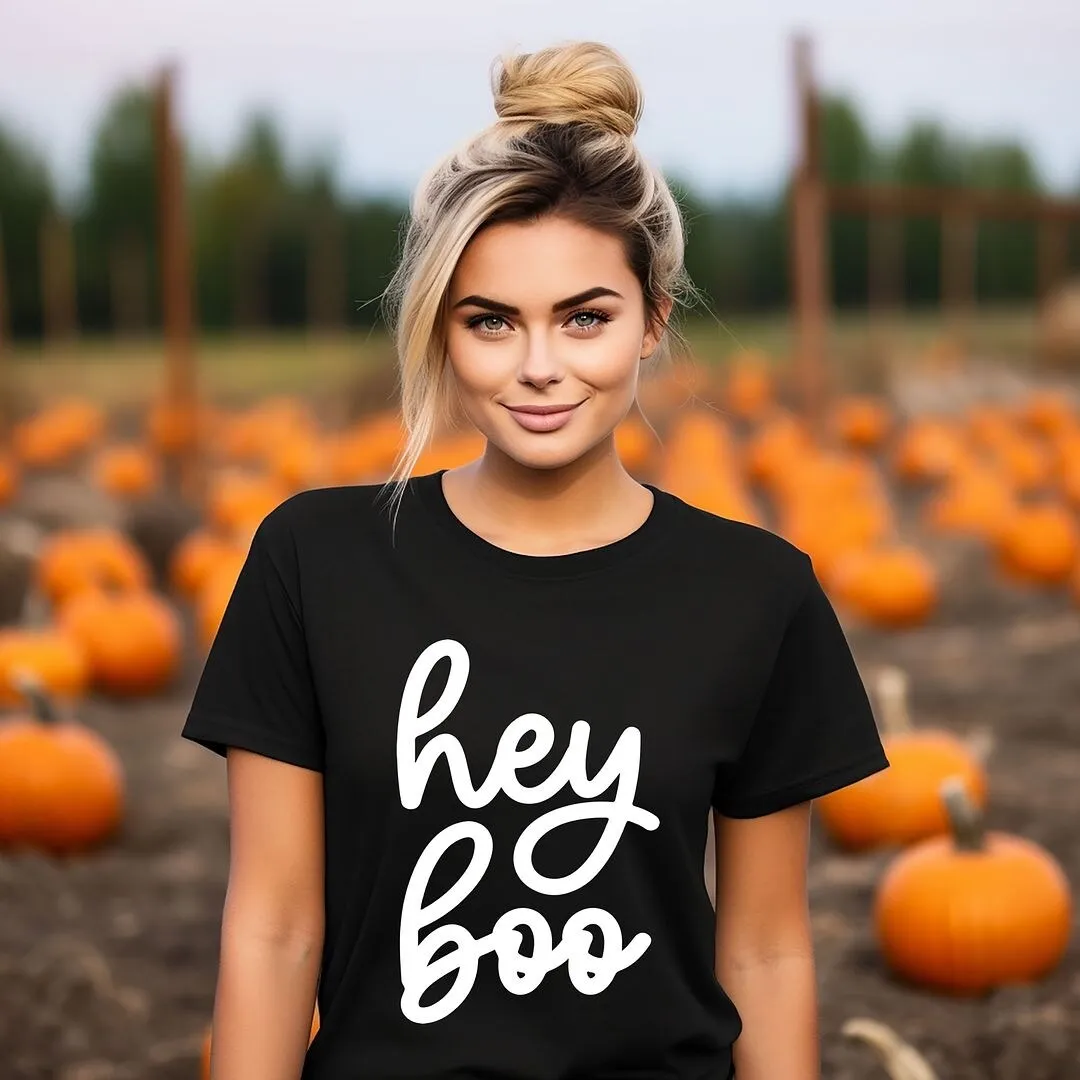 Hey Boo Cursive Short Sleeve Tee sold by Zulily product image thumbnail 3