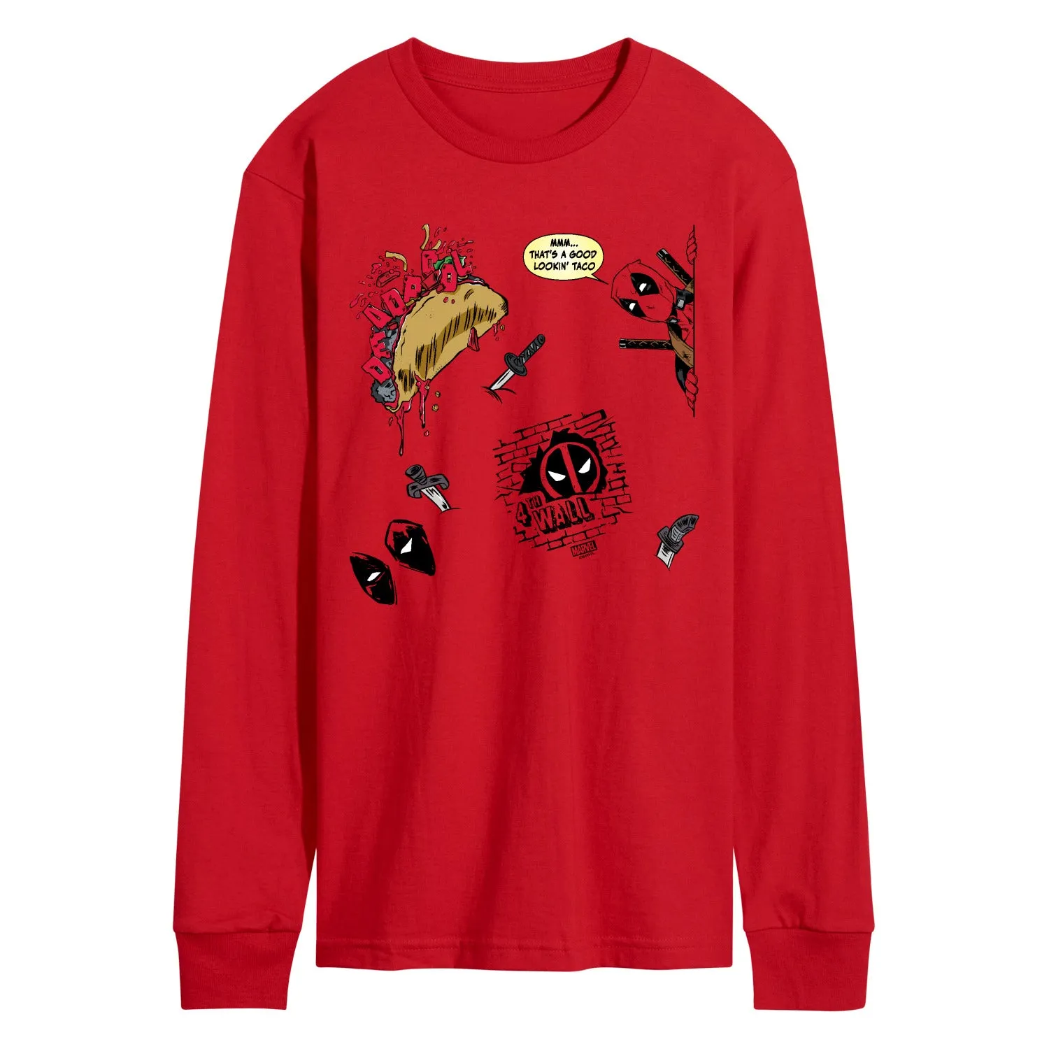 Deadpool - Deadpool Icons - Men's Long Sleeve Graphic T-Shirt sold by Zulily