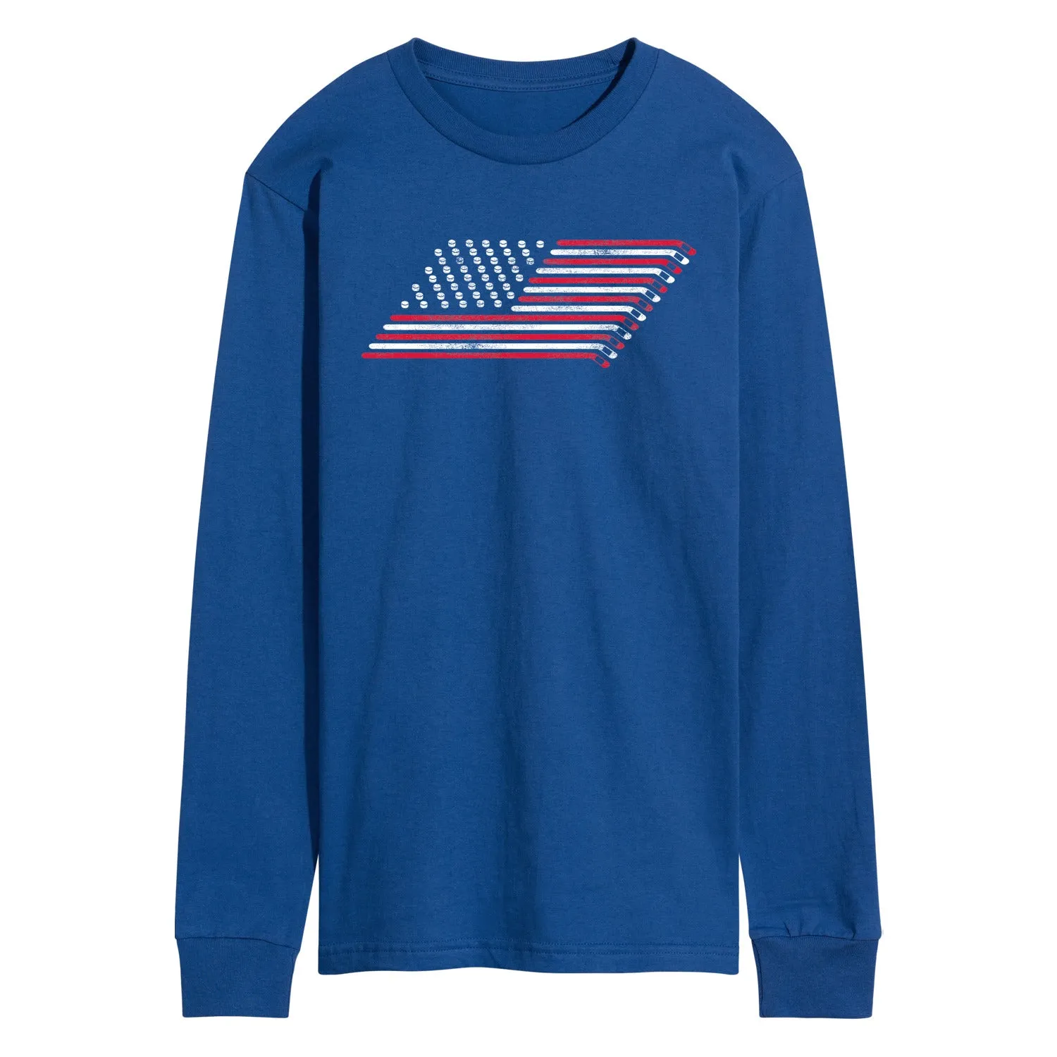 Instant Message - Hockey Flag - Men's Long Sleeve Graphic T-Shirt sold by Zulily