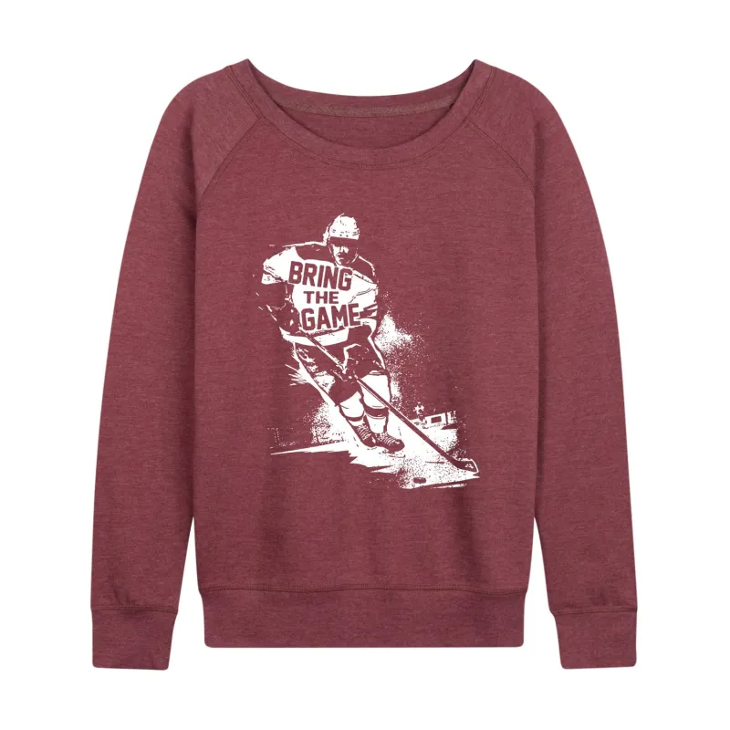Instant Message - Bring The Game - Women's French Terry Long Sleeve Pullover sold by Zulily