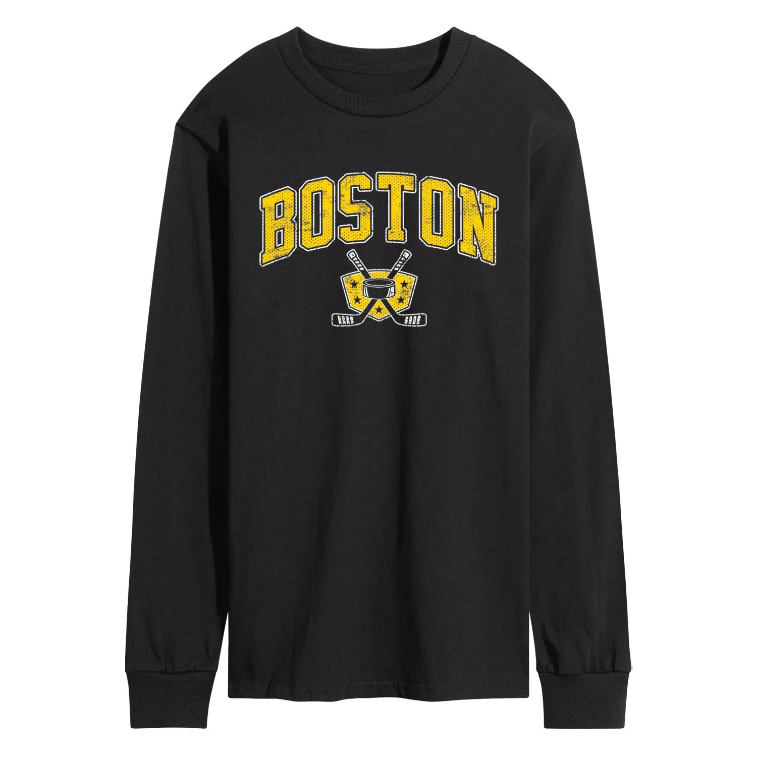 Instant Message - Boston Hockey - Men's Long Sleeve Graphic T-Shirt sold by Zulily