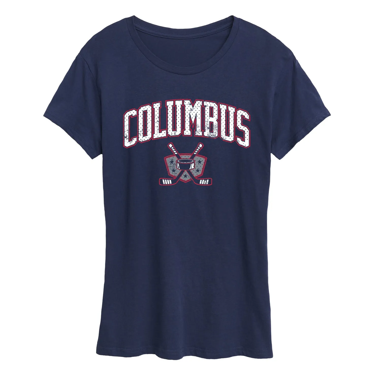 Instant Message - Columbus Hockey - Women's Short Sleeve Graphic T-Shirt sold by Zulily