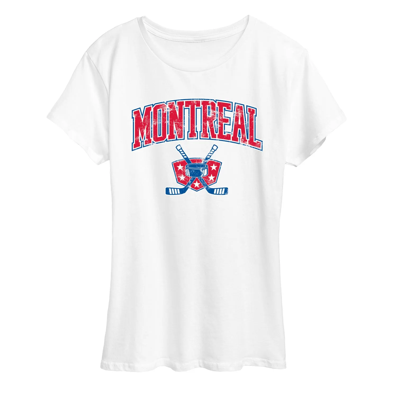 Instant Message - Montreal Hockey - Women's Short Sleeve Graphic T-Shirt sold by Zulily