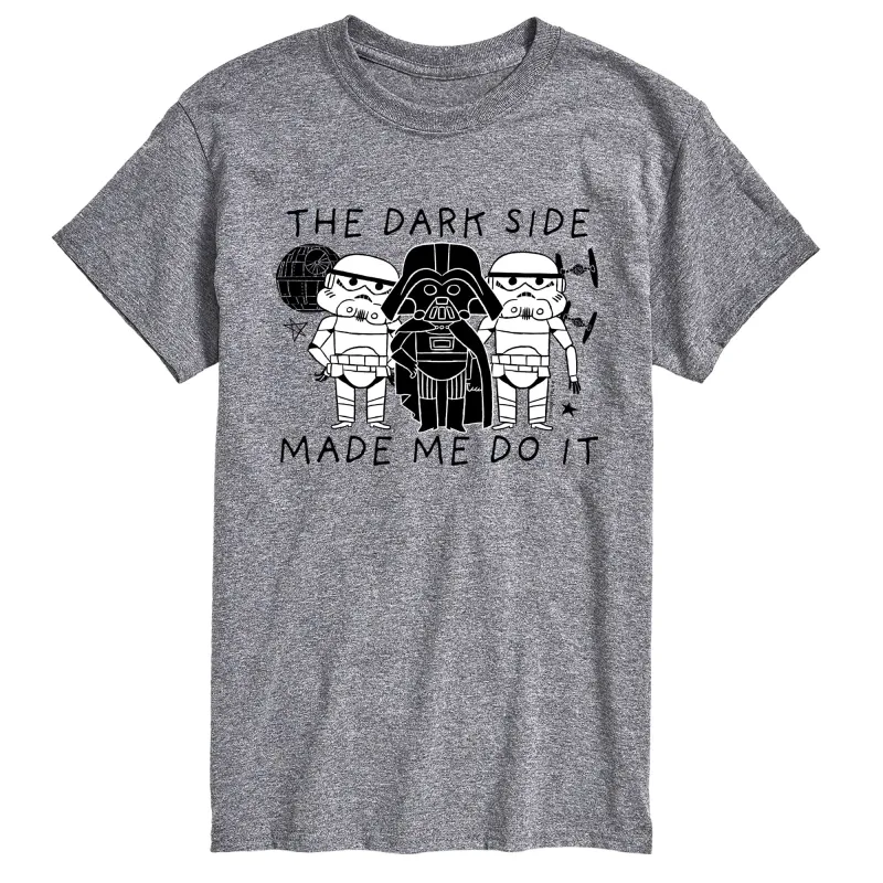 Star Wars - The Dark Side Made Me Do It - Men's Short Sleeve Graphic T-Shirt sold by Zulily