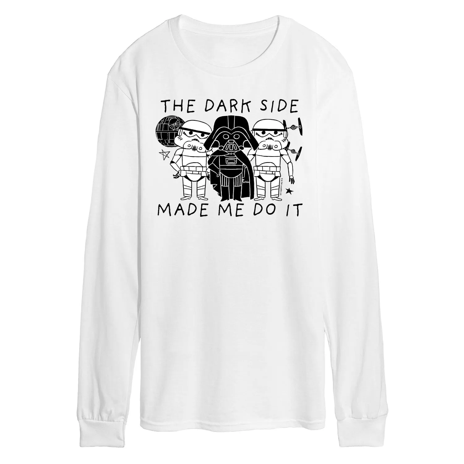 Star Wars - The Dark Side Made Me Do It - Men's Long Sleeve Graphic T-Shirt sold by Zulily