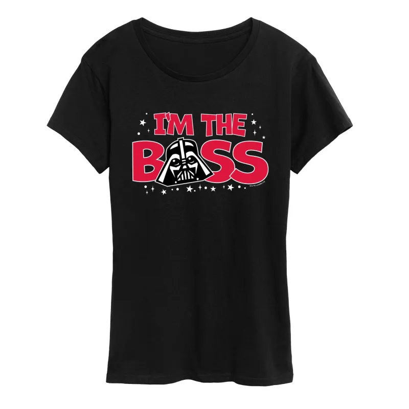 Star Wars - Vader I'm the Boss - Women's Short Sleeve Graphic T-Shirt sold by Zulily