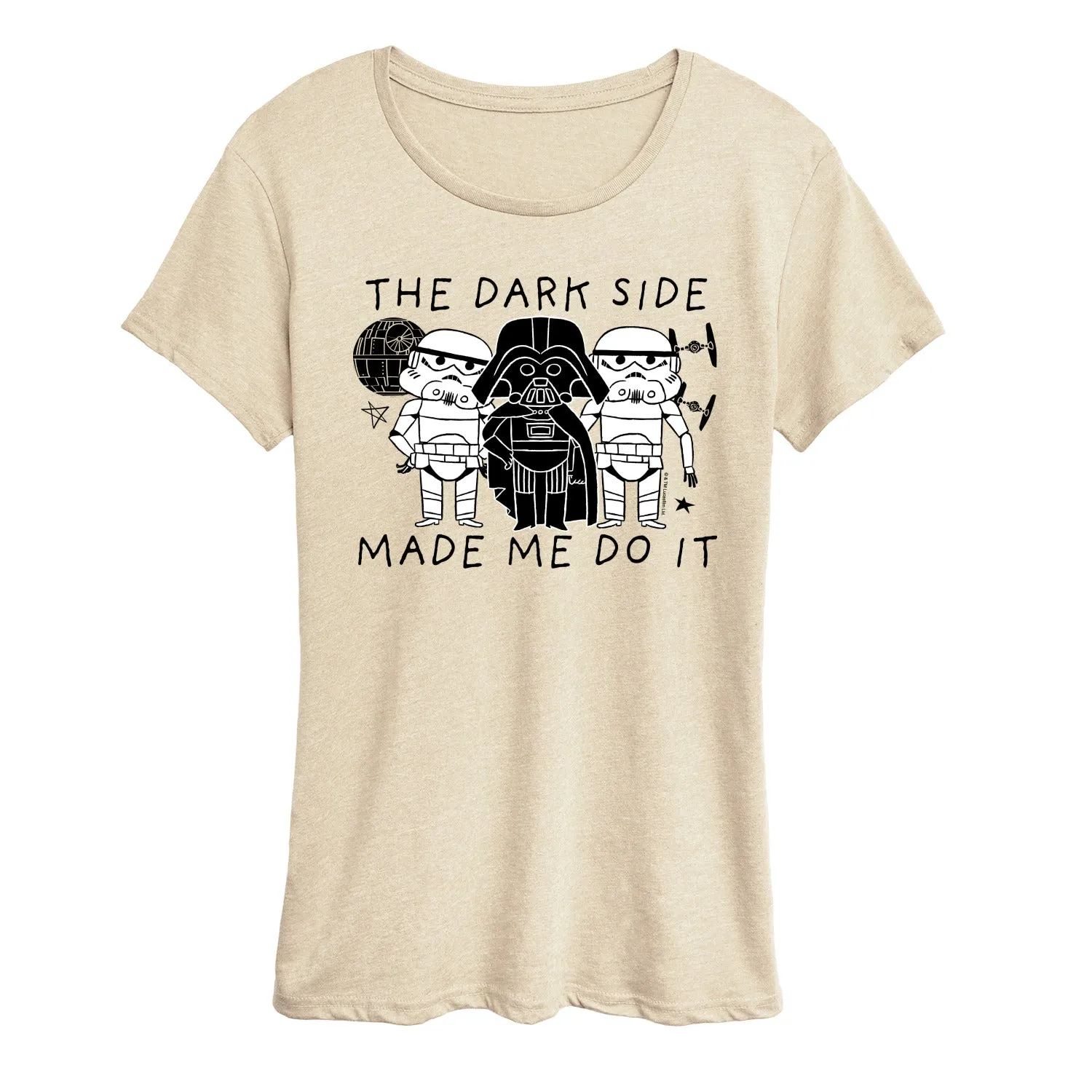 Star Wars - The Dark Side Made Me Do It - Women's Short Sleeve Graphic T-Shirt sold by Zulily product image thumbnail 2