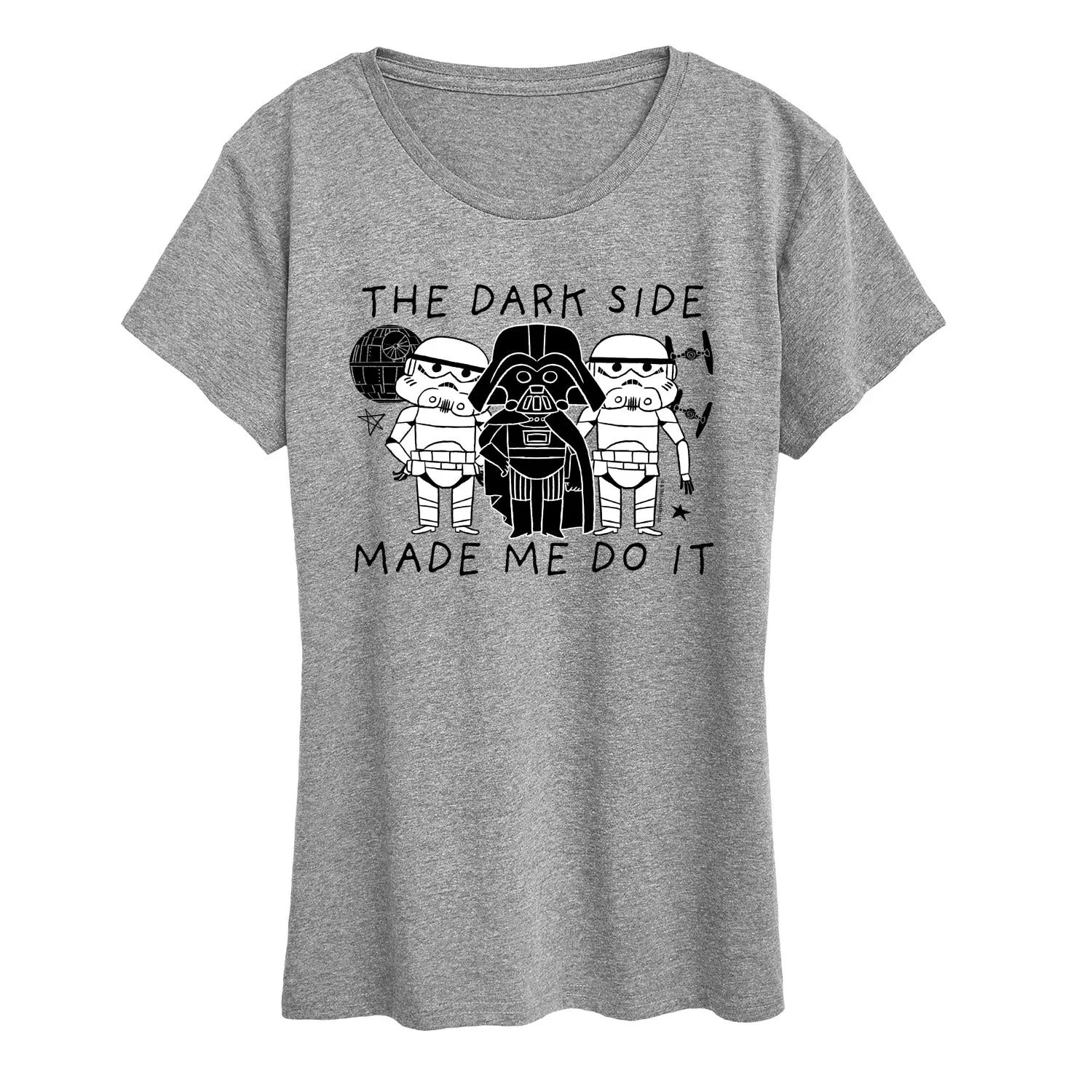 Star Wars - The Dark Side Made Me Do It - Women's Short Sleeve Graphic T-Shirt sold by Zulily product image thumbnail 3