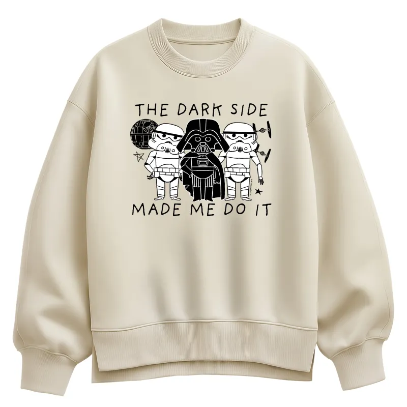 Star Wars - The Dark Side Made Me Do It - Women's Oversized Fleece Crew Sweatshirt made by Star Wars