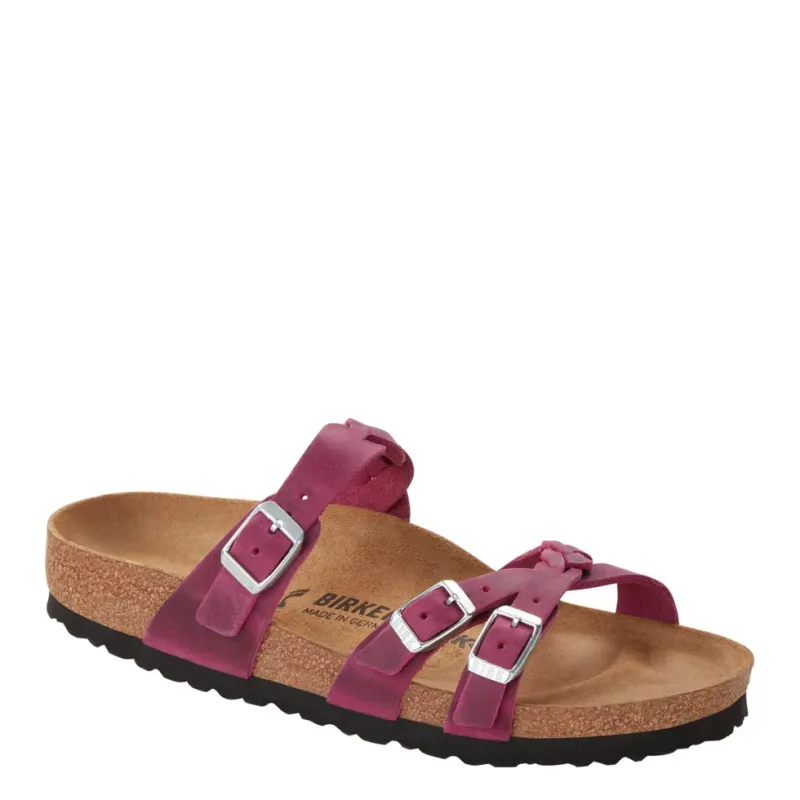Birkenstock Unisex Franca Nubuck Leather SF Dark Fuchsia sold by Zulily
