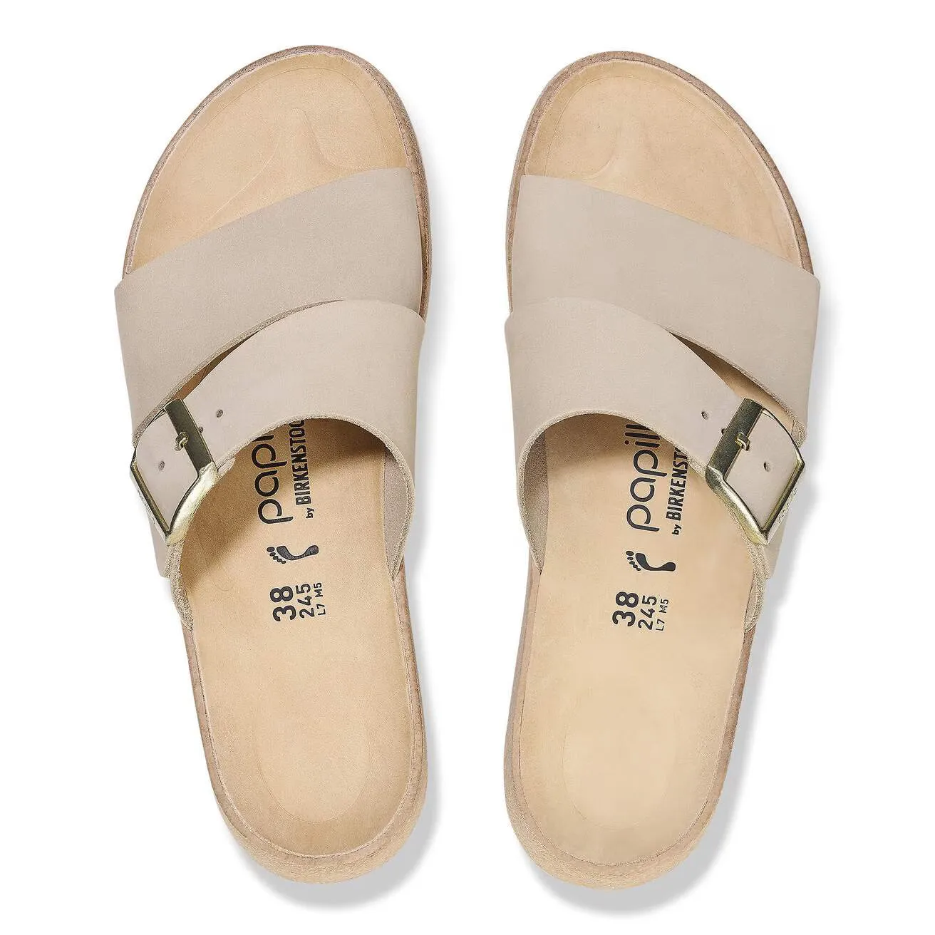 Birkenstock Unisex Almina Nubuck Leather Sandcastle sold by Zulily product image thumbnail 2