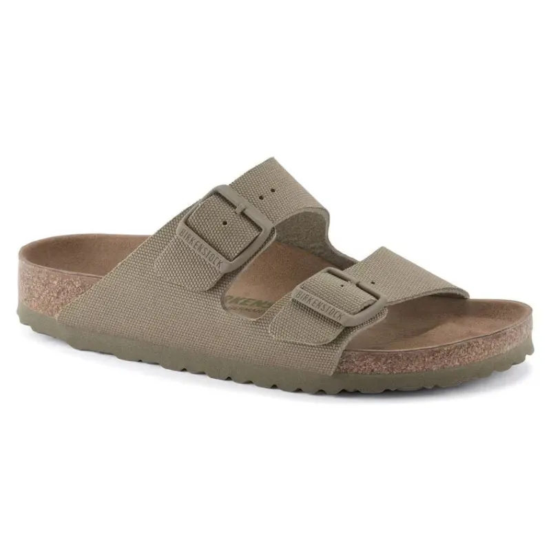 Birkenstock Unisex Arizona Vegan Textile Faded Khaki sold by Zulily