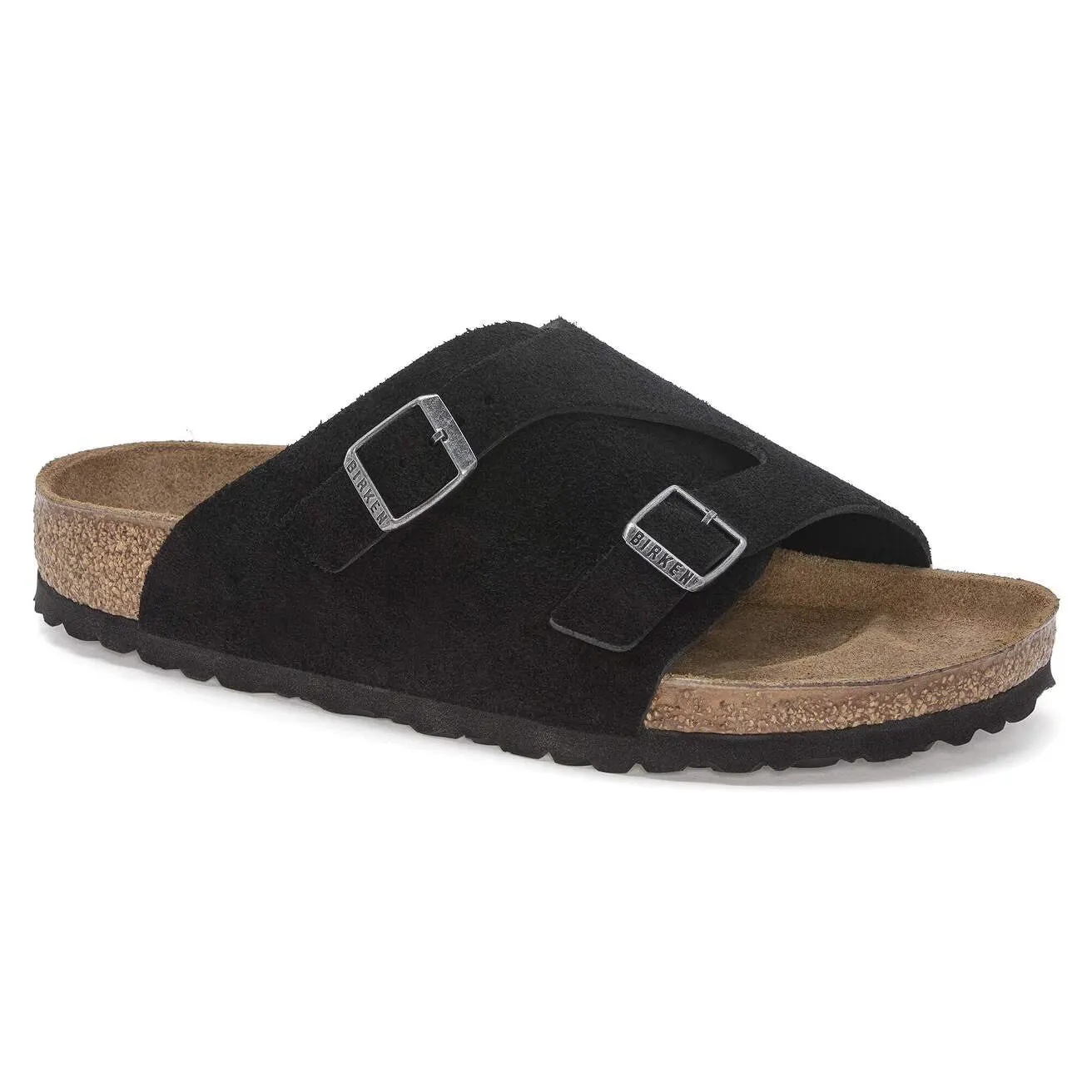 Birkenstock Unisex Zurich Bs Suede Leather Black sold by Zulily