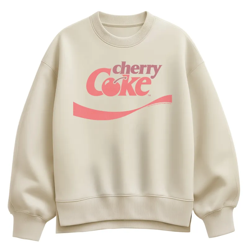 Coca-Cola - Cherry Coke - Women's Oversized Fleece Crew Sweatshirt sold by Zulily