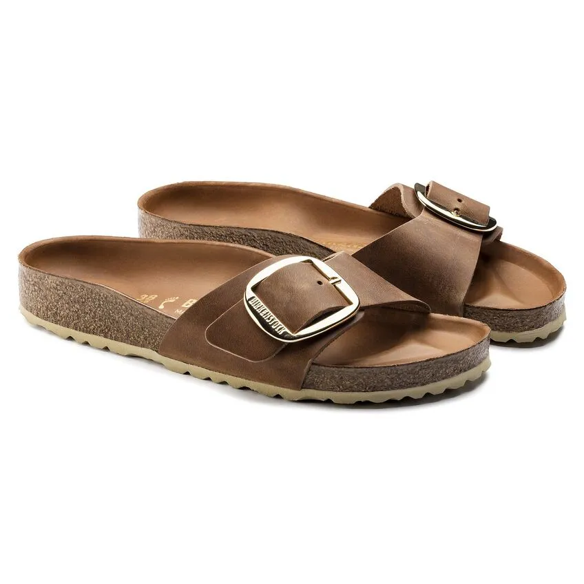 Birkenstock Madrid Big Buckle Oiled Leather Cognac sold by Zulily product image thumbnail 2