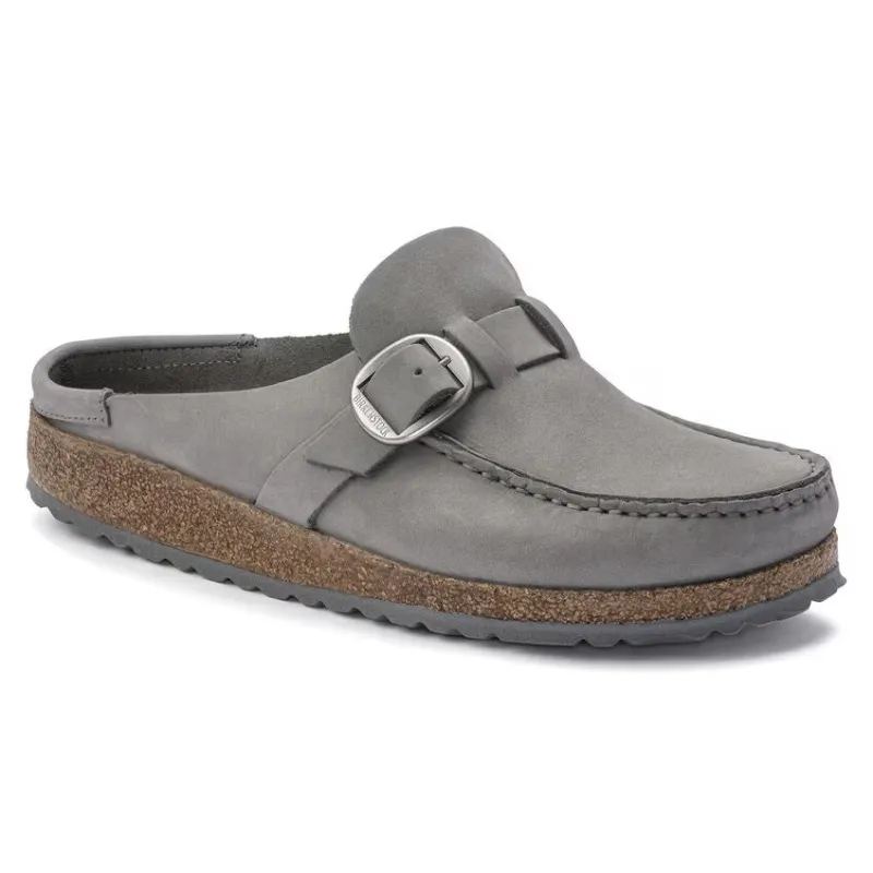 Birkenstock Buckley Nubuck Leather Dove Gray sold by Zulily