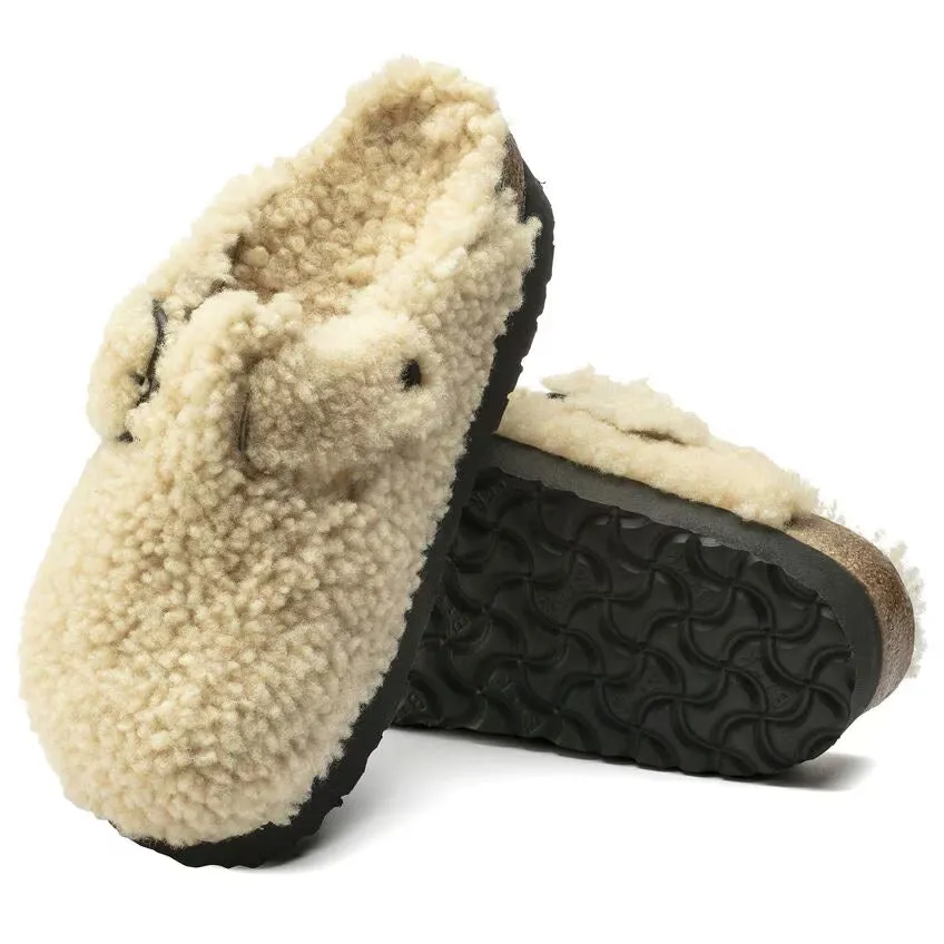 Birkenstock Boston Big Buckle Flex Platform Shearling Teddy Eggshell sold by Zulily product image thumbnail 4