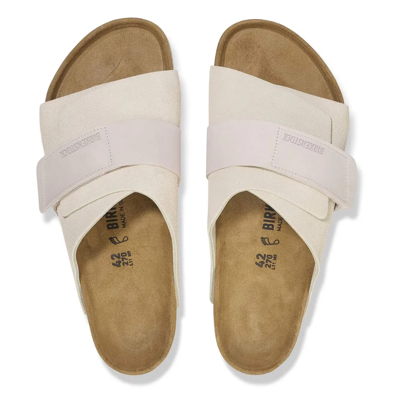 Birkenstock Unisex Kyoto Nubuck Leather Antique White sold by Zulily product image thumbnail 2