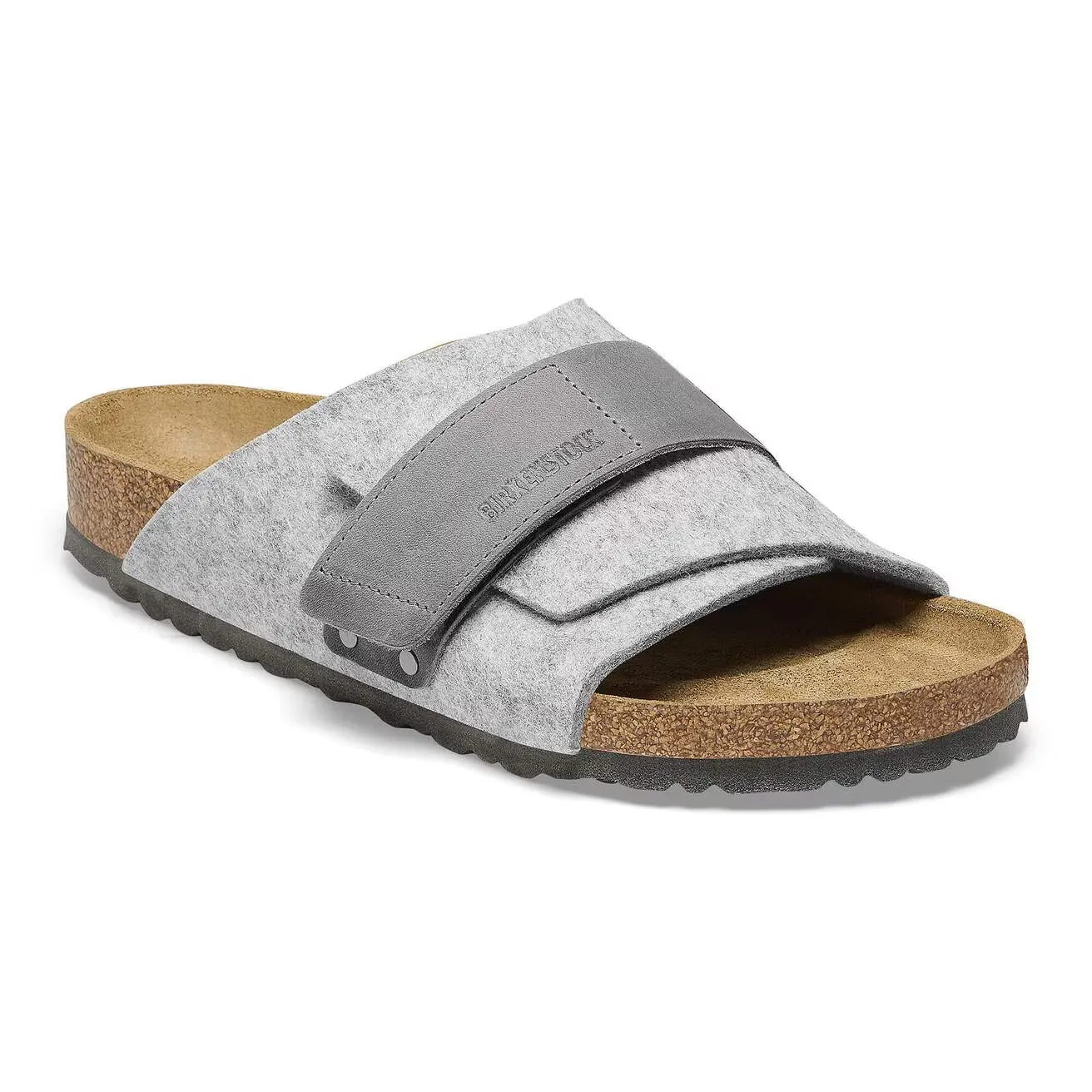 Birkenstock Unisex Kyoto Leather Textile Light Gray sold by Zulily