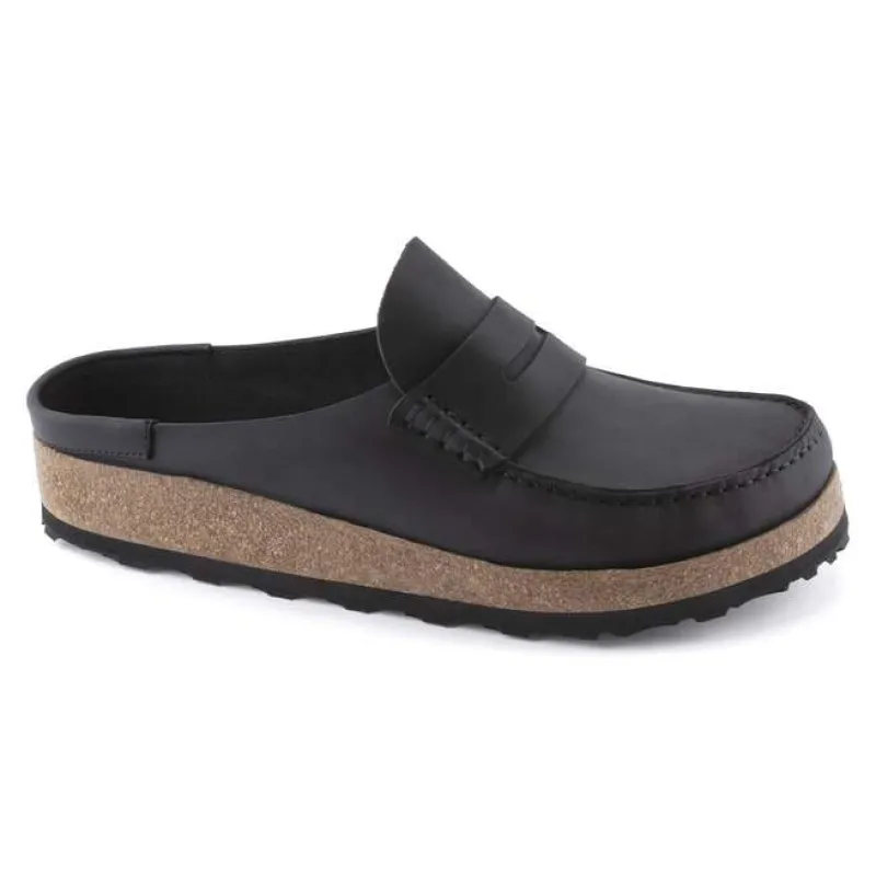 Birkenstock Unisex Naples Natural Leather Oiled Black made by Birkenstock