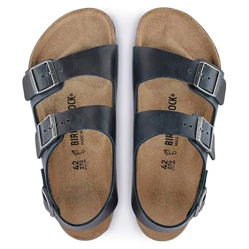 Birkenstock Unisex Milano Oiled Leather Insignia Blue sold by Zulily