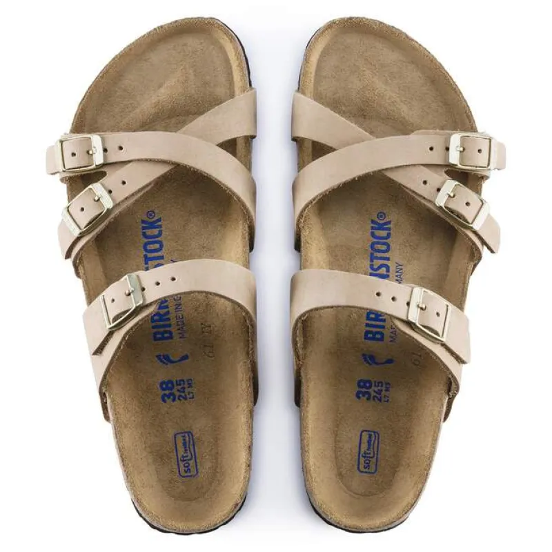 Birkenstock Unisex Franca Soft FootBed Nubuck Sandcastle sold by Zulily