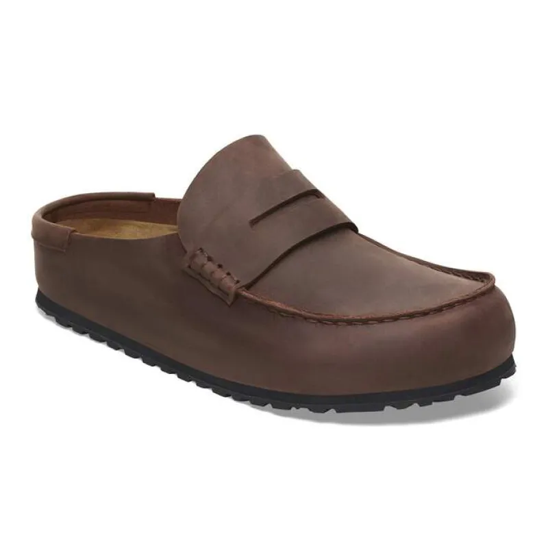 Birkenstock Unisex Naples Natural Leather Oiled Habana made by Birkenstock