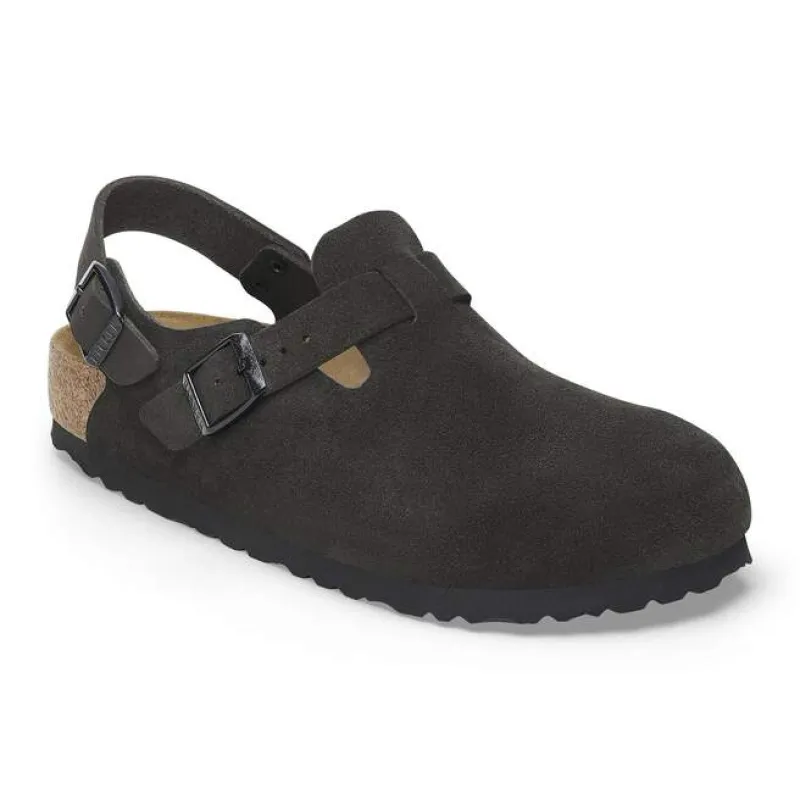 Birkenstock Unisex Tokio Suede Suede Leather Black made by Birkenstock