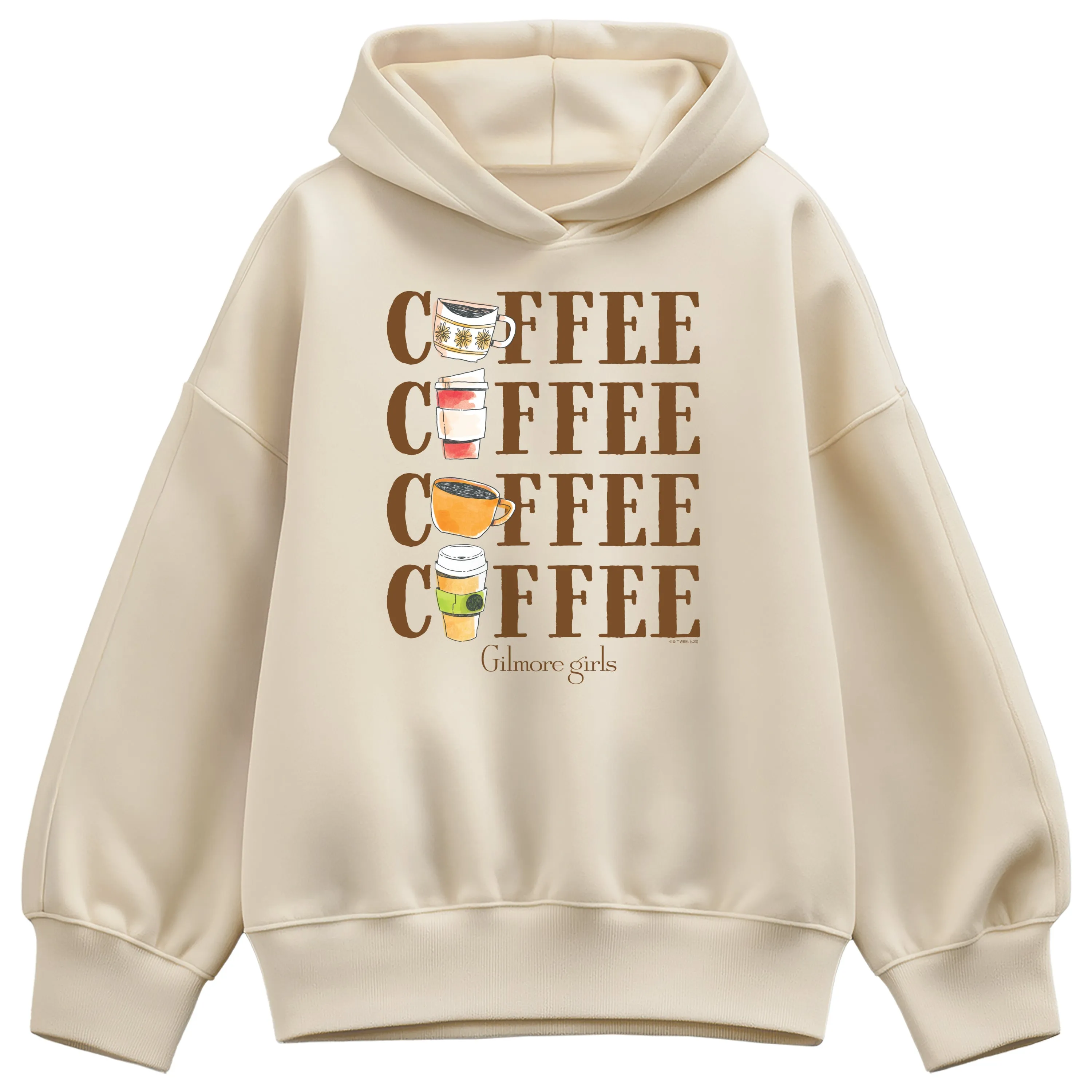 Gilmore Girls - Coffee Repeated - Women's Oversized Fleece Hoodie Sweatshirt sold by Zulily