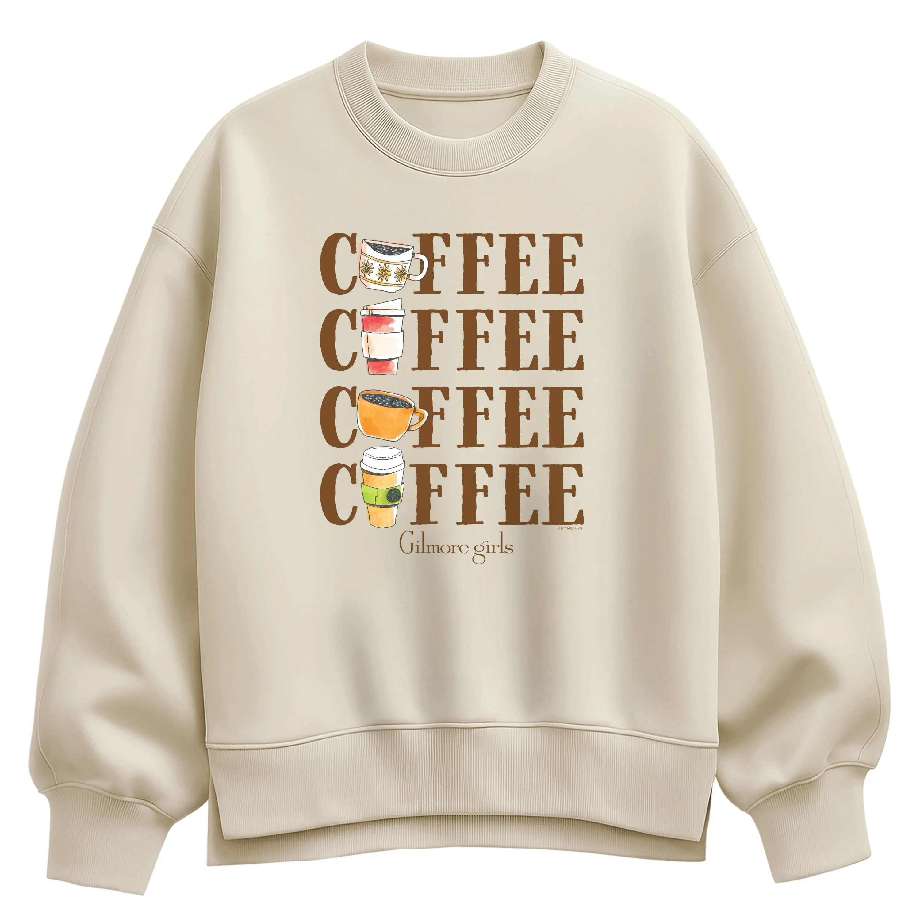Gilmore Girls - Coffee Repeated - Women's Oversized Fleece Crew Sweatshirt sold by Zulily product image thumbnail 3