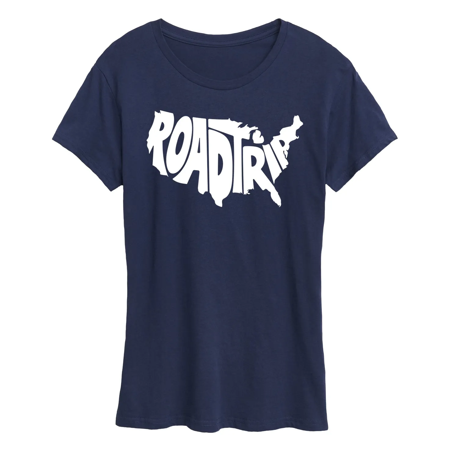 Instant Message - Road Trip US Map - Women's Short Sleeve Graphic T-Shirt sold by Zulily
