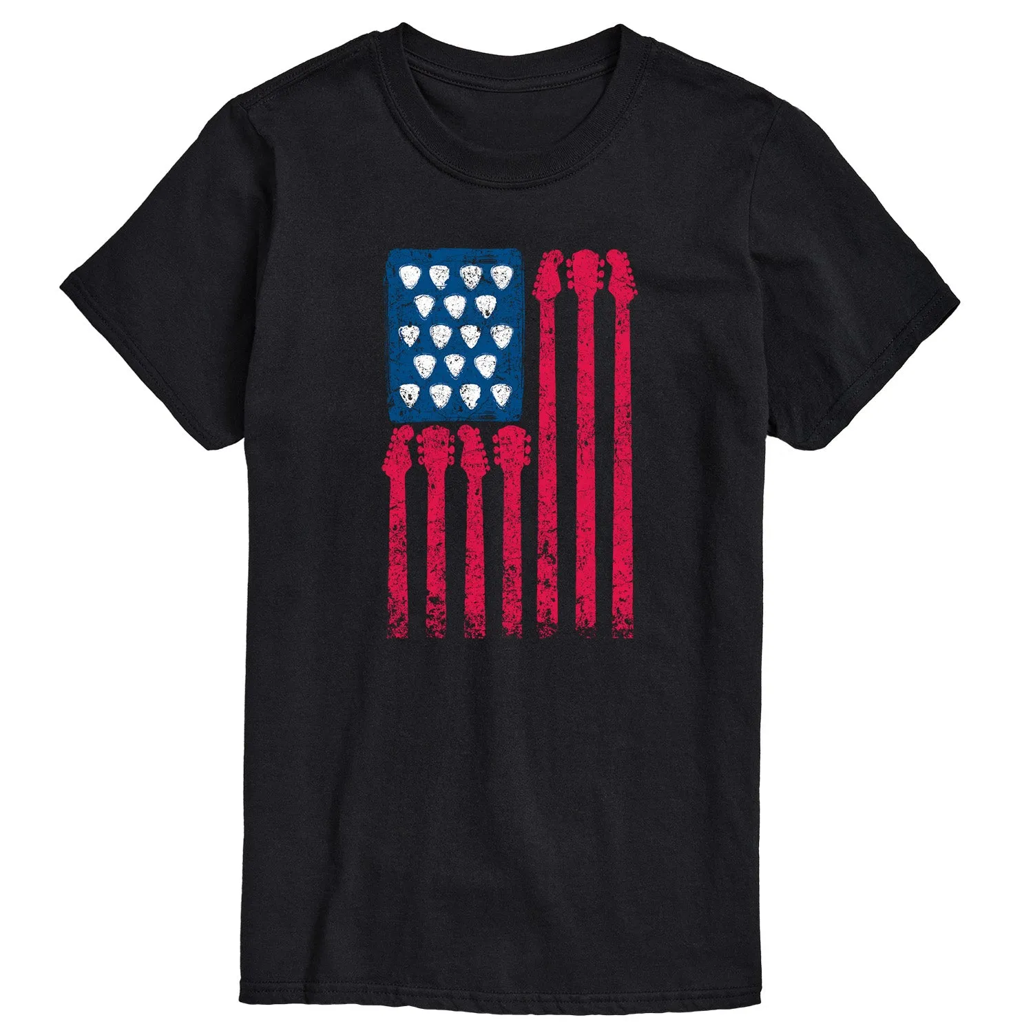Instant Message - Guitar American Flag - Men's Short Sleeve Graphic T-Shirt sold by Zulily product image thumbnail 3