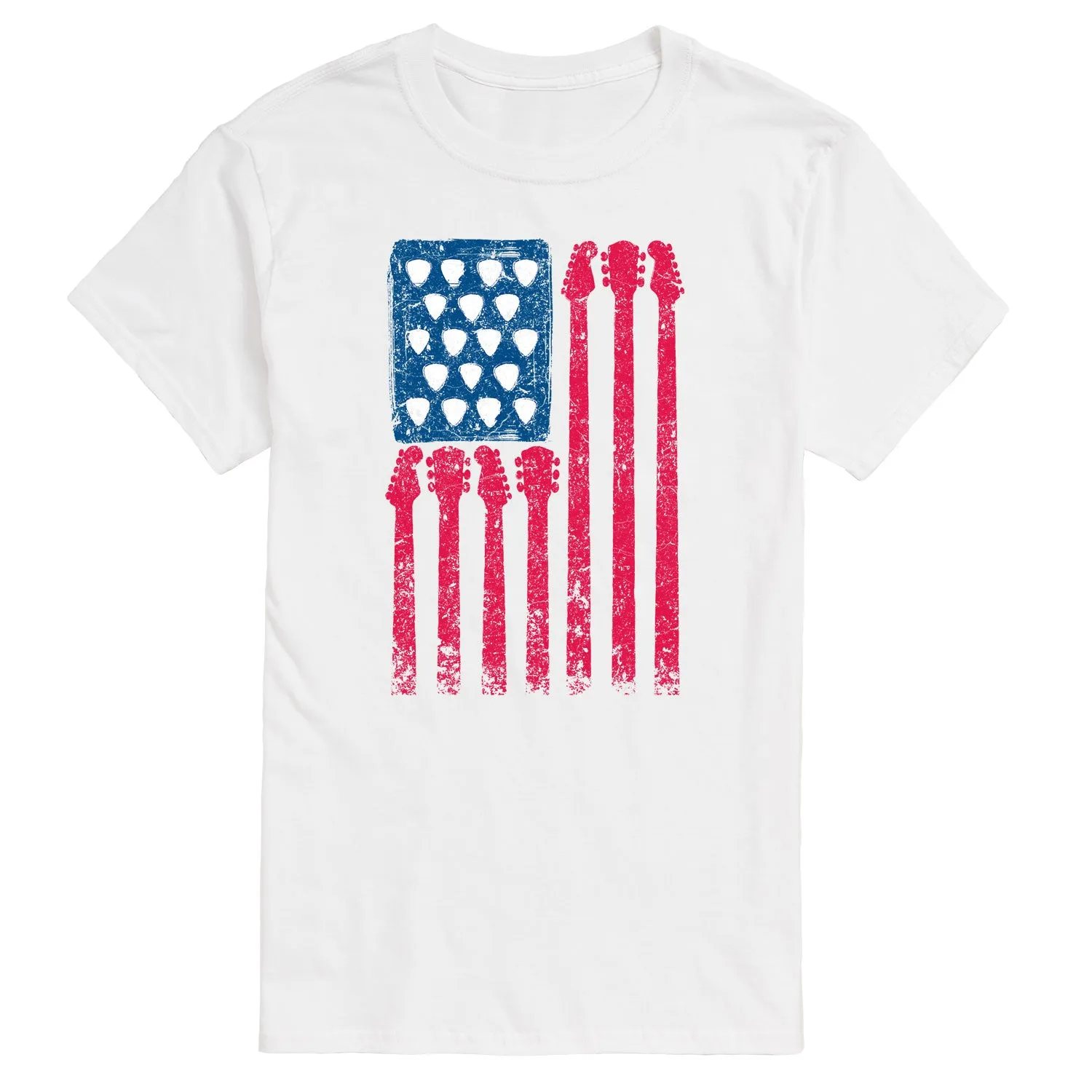 Instant Message - Guitar American Flag - Men's Short Sleeve Graphic T-Shirt sold by Zulily