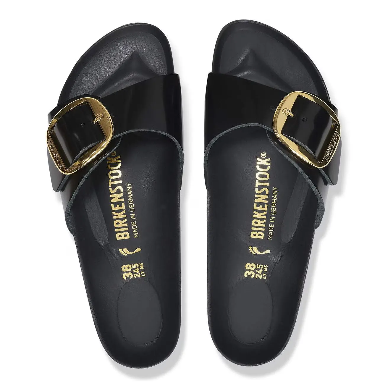 Birkenstock Unisex Madrid Big Buckle High-Shine Black sold by Zulily product image thumbnail 2