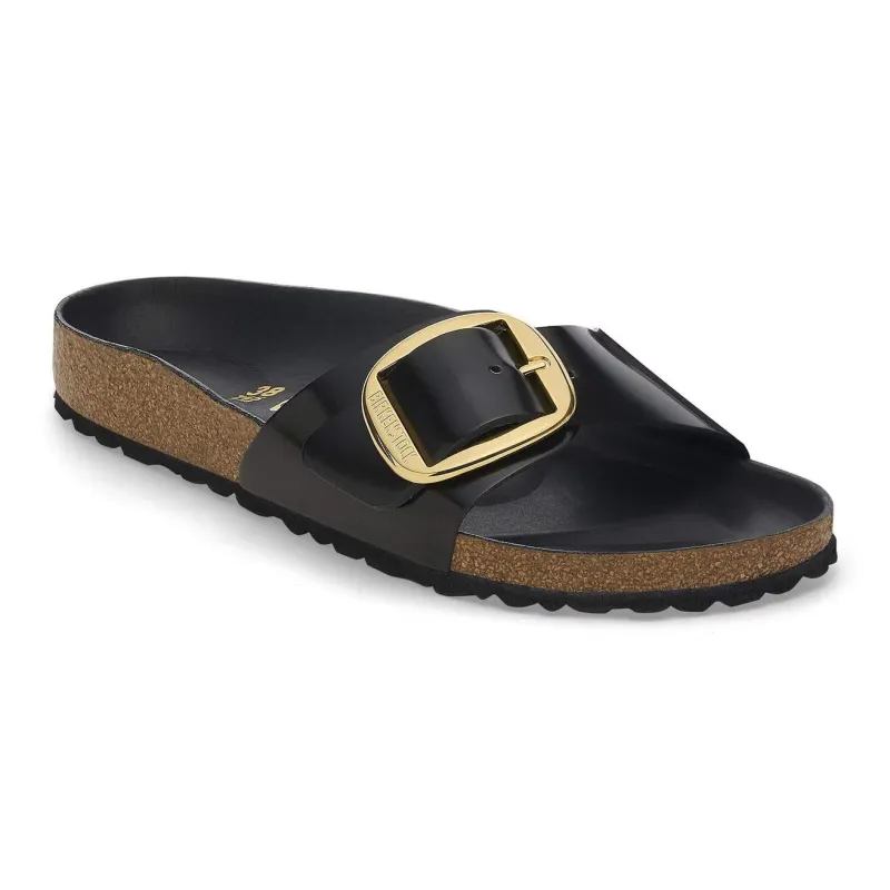 Birkenstock Unisex Madrid Big Buckle High-Shine Black made by Birkenstock