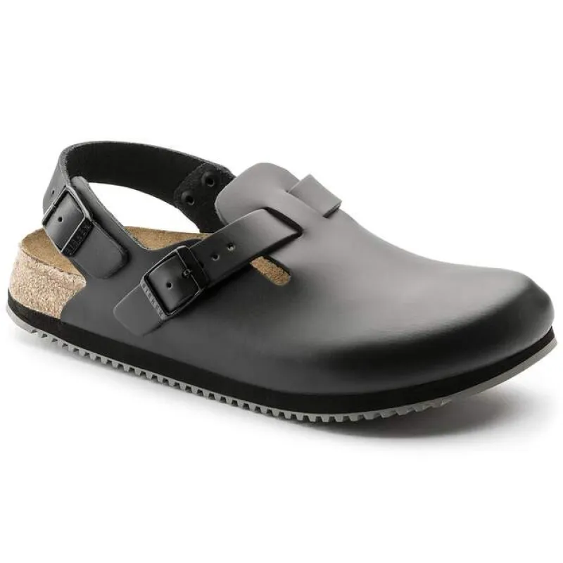 Birkenstock Unisex Tokio Super Grip Leather Black sold by Zulily