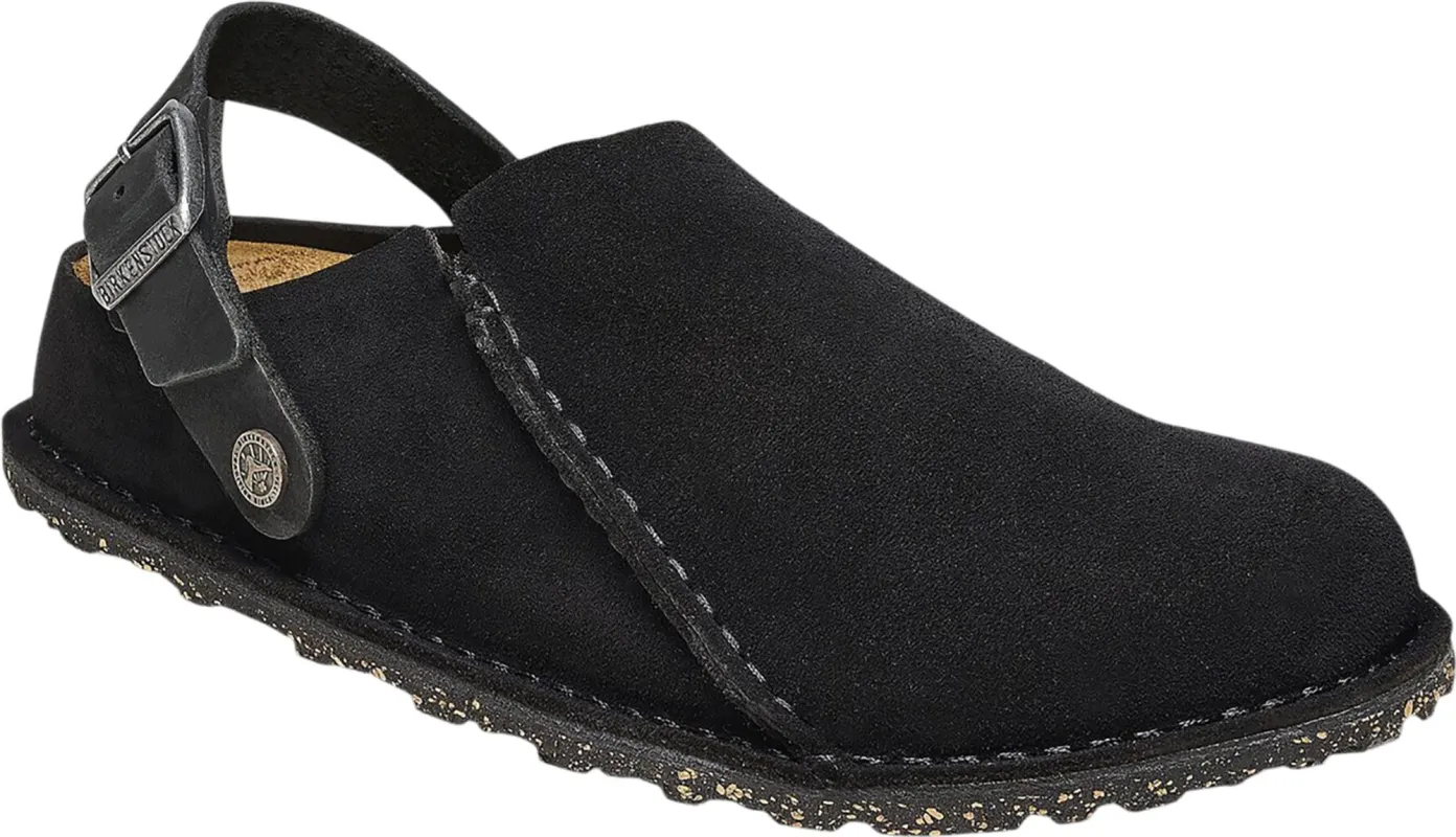 Birkenstock Unisex Lutry Premium Suede Leather Black sold by Zulily
