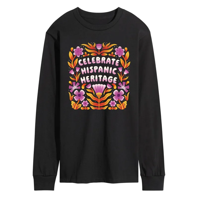 Instant Message - Celebrate Hispanic Heritage - Men's Long Sleeve Graphic T-Shirt made by Zulily